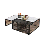 Bàn sofa đôi mặt đá hình chữ nhật – BT32