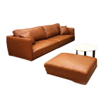 Sofa góc da thông minh màu da bò – NV117
