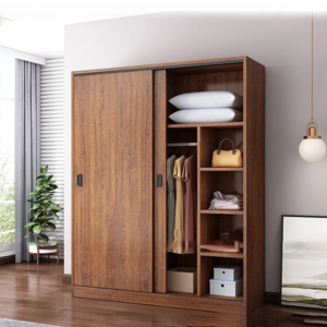 TỦ ÁO 2 CÁNH LÙA MÀU NÂU HIỆN ĐẠI TA55