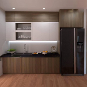 TỦ BẾP GỖ MDF CỐT XANH CHỐNG ẨM THÁI LAN PHỦ MELAMINE TB06