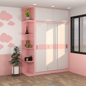 TỦ ÁO CỬA LÙA 3 CÁNH PHÒNG CON GÁI TA46