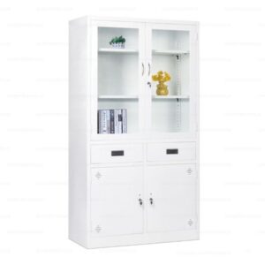 Tủ sắt văn phòng cánh kính ngăn kéo TS-K32NK-T