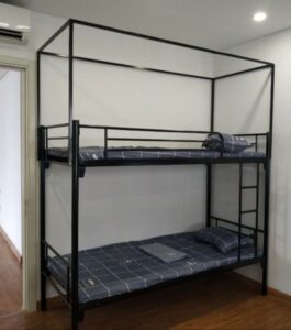 Giường tầng sắt 2 tầng có rèm GS 13