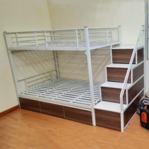 Giường tầng sắt gia đình bậc thang hộp có ngăn kéo