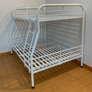 Giường sắt lệch tầng ống tròn rộng 1m4