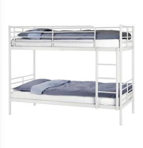 Giường sắt 2 tầng homestay 1m màu trắng – GS 05